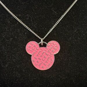 Pink Mickey”Mouse Pendant Necklace